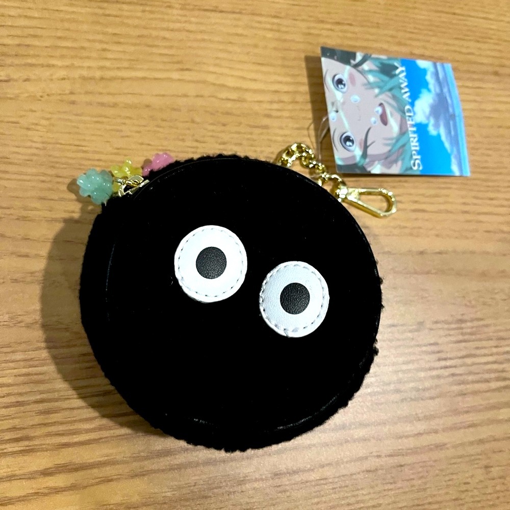 Spirited Away Black Plush Anime Coin Purse new with tags